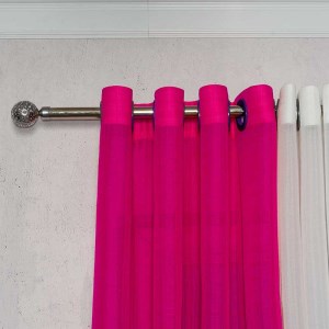 پرده آماده - حریر بافت دار کد 114 رنگ سرخابی