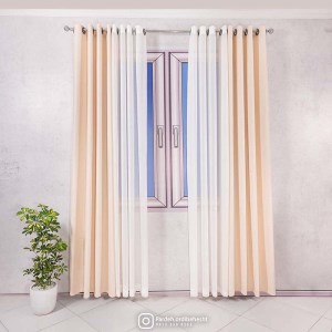 پرده آماده - گارنت کد 801 رنگ کرم