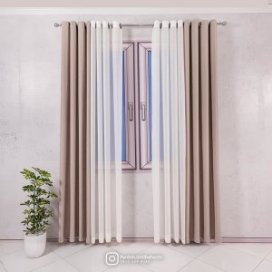 پرده آماده - گارنت کد 804 رنگ خاکی