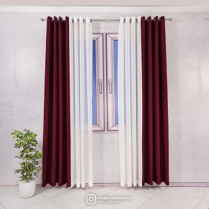 پرده آماده - گارنت کد 822 رنگ زرشکی