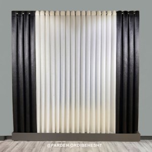 پرده آماده - مخمل وارداتی کد 32 رنگ طوسی پر رنگ
